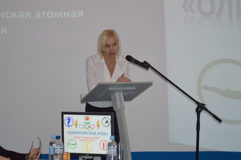 Фото к Олимпийская чемпионка Ольга Кузенкова рассказала юным спортсменам, чего стоит Олимпийская медаль